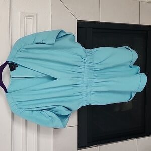 Lumiere Light Aqua Short Jumpsuit